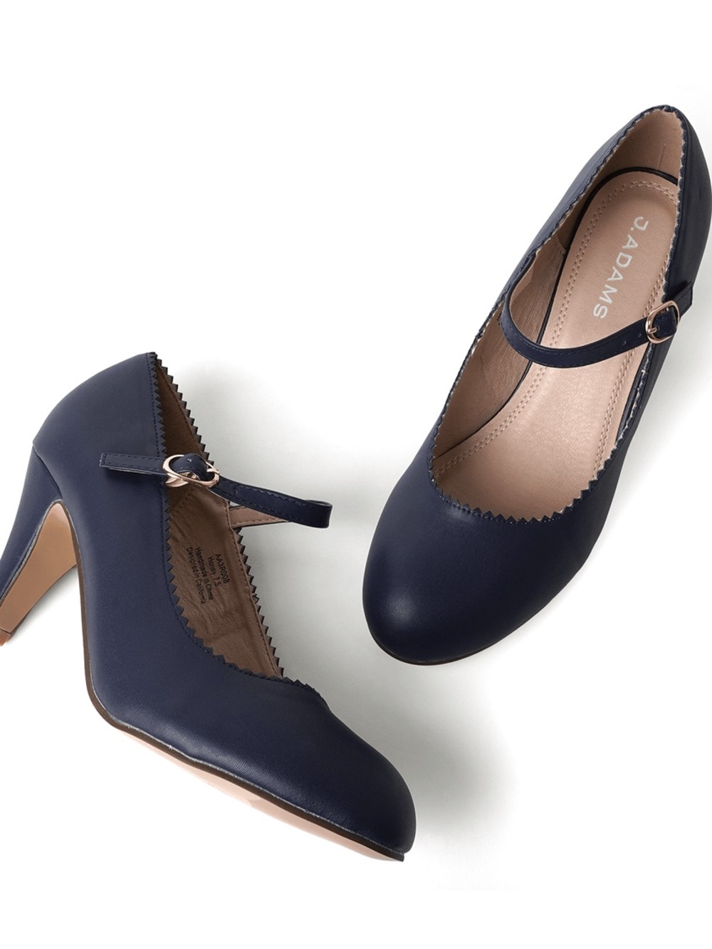 Adams Navy Mary Jane Heel with Buckle